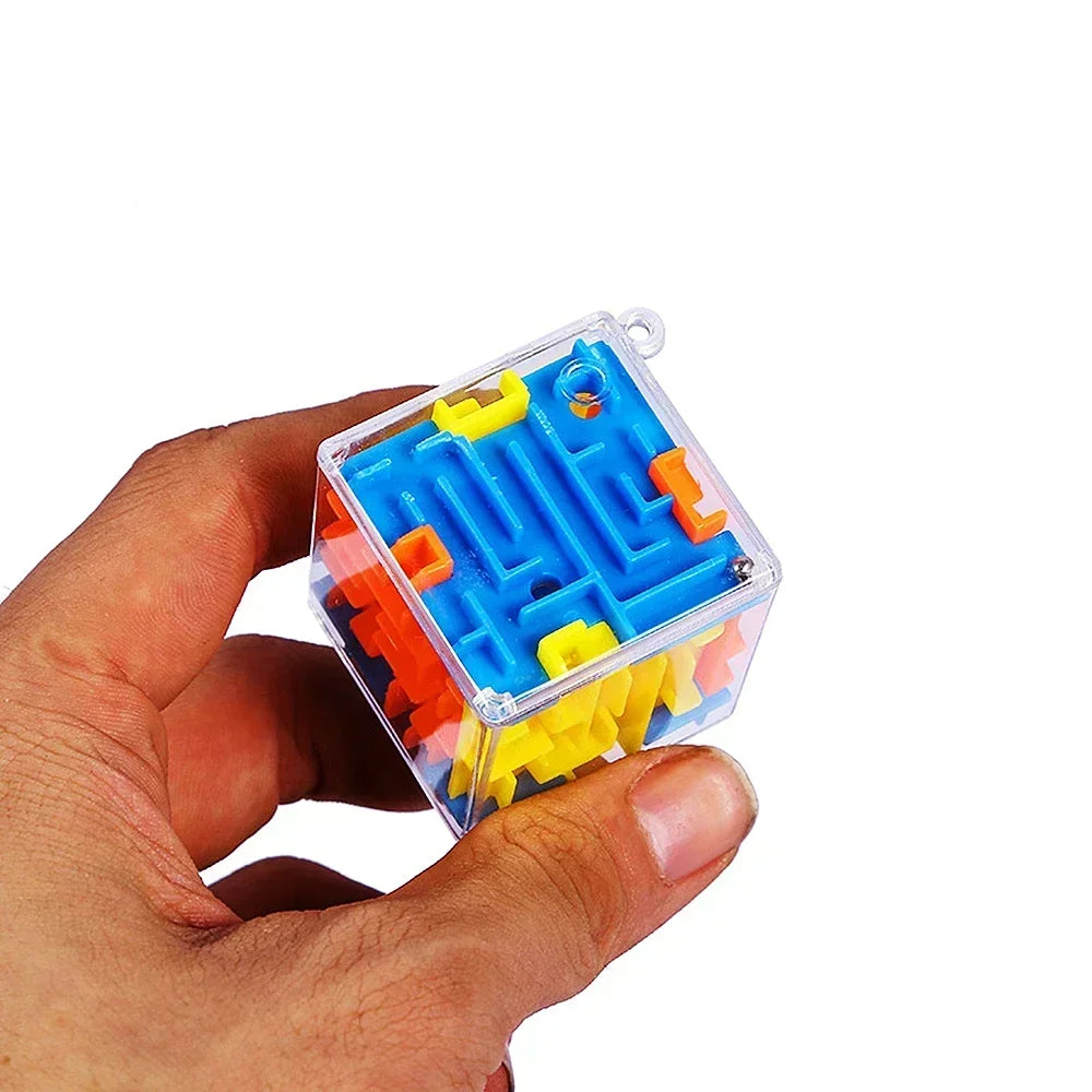 3D Maze Magic Cube – Transparent Rolling Ball Puzzle Toy for Kids