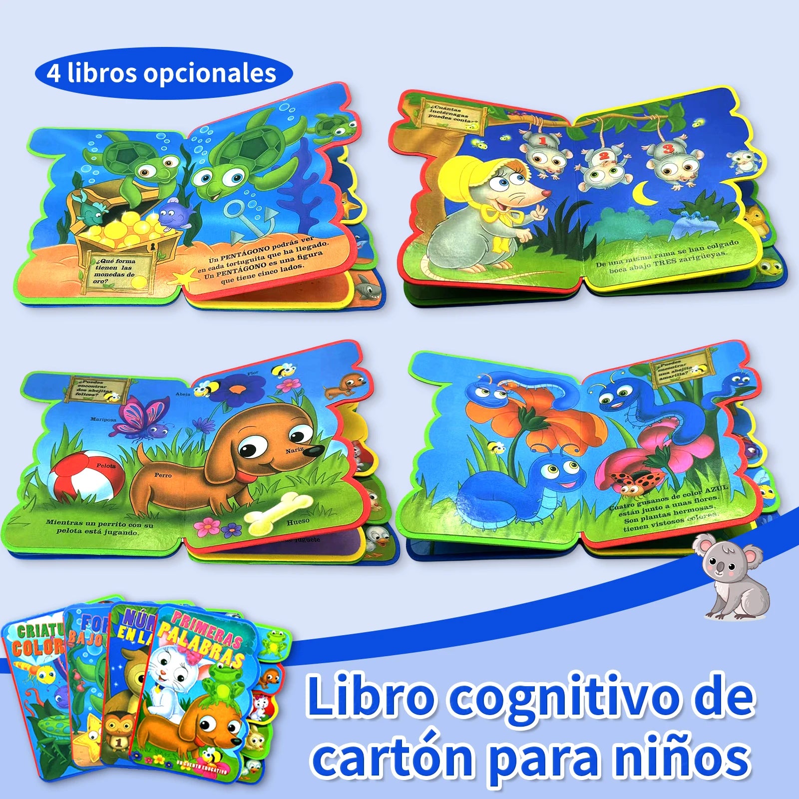 Spanish Children’s Cardboard Picture Book – Animals & Insects