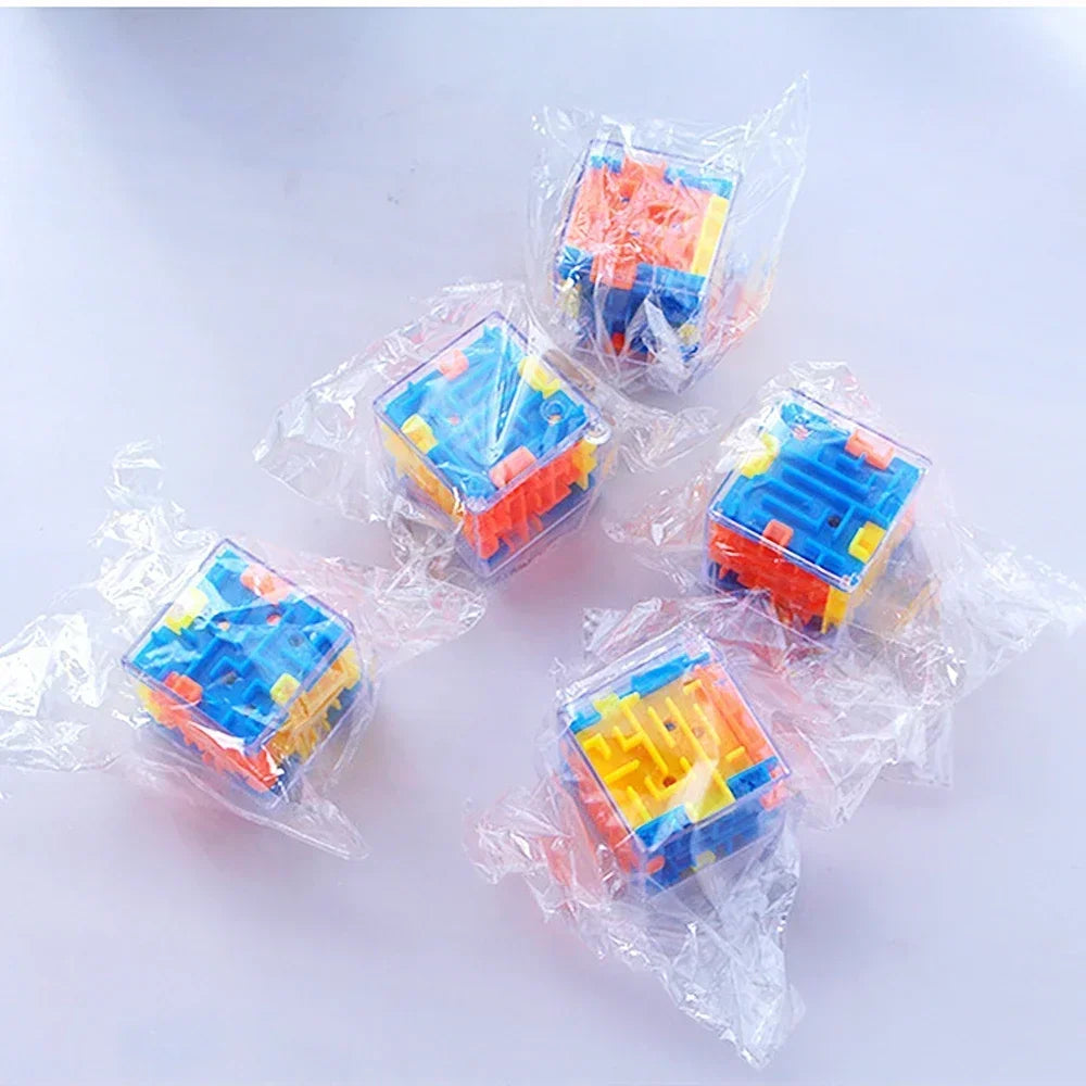 3D Maze Magic Cube – Transparent Rolling Ball Puzzle Toy for Kids
