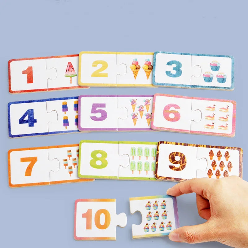 Montessori Wooden Number Matching Puzzle