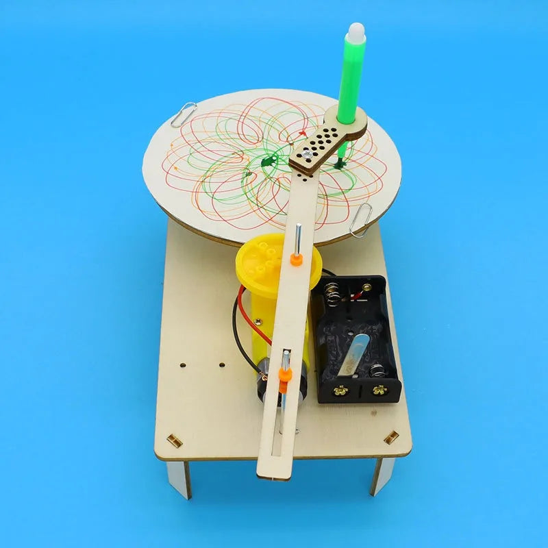 DIY Wooden Electric Plotter Drawing Robot STEM Kit