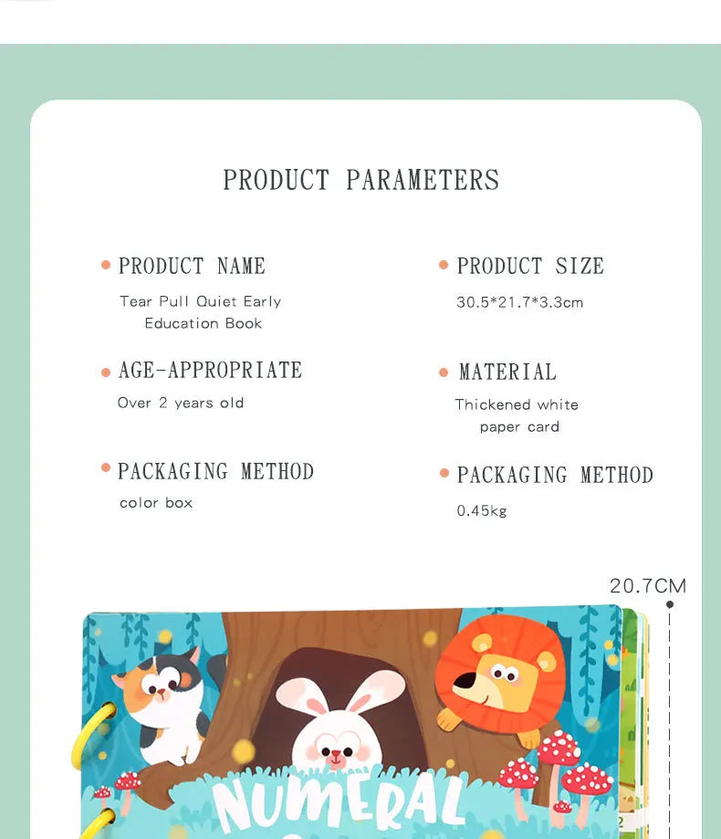 Montessori Baby Busy Book – My First Quiet Learning & Matching Toy for Toddlers