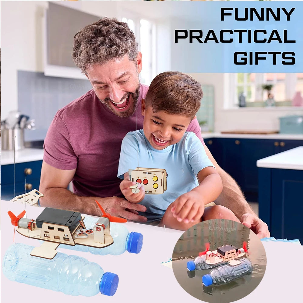 DIY Remote Control Wind Ship Model – Wooden STEM Boat Kit