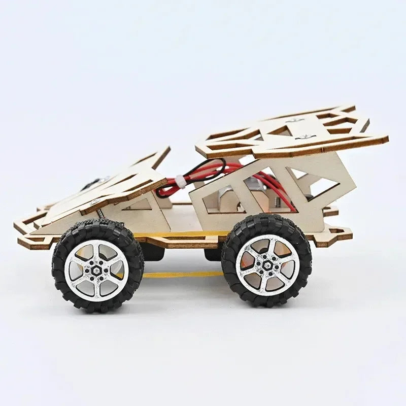 DIY Wooden Remote Control Car 4WD STEM Educational Kit