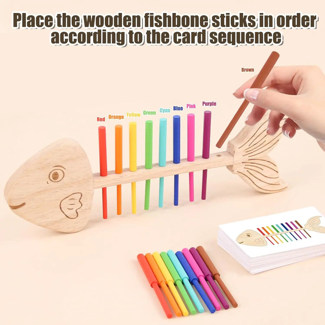 Montessori Fish Bone Matching Puzzle