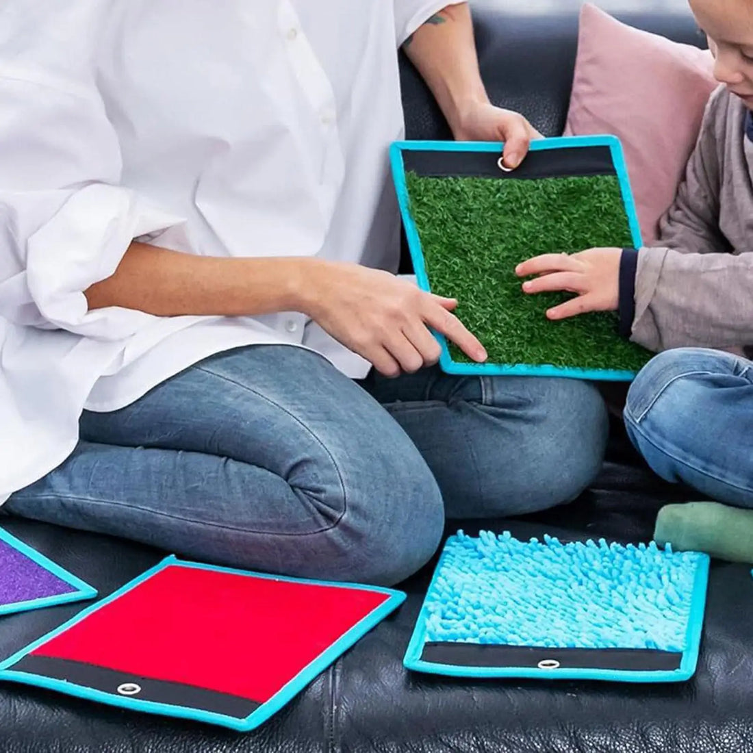 8pcs Felt Sensory Mats – Textured Exploration Tiles for Kids & Autism Learning