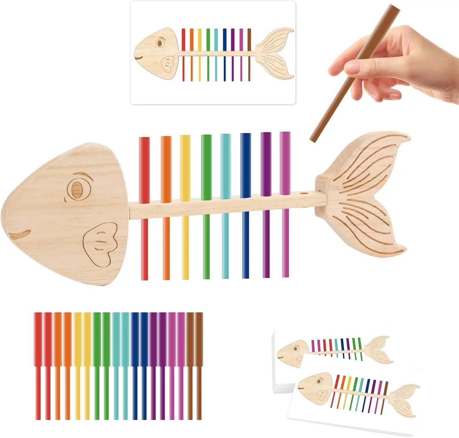 Montessori Fish Bone Matching Puzzle