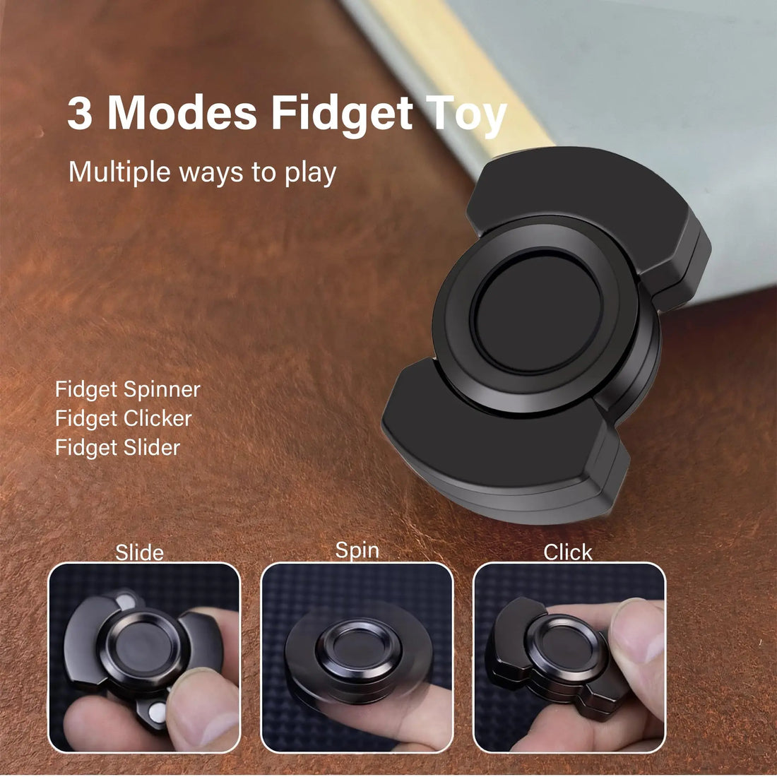 Magnetic Slider Fidget Spinner – EDC Stress Relief Toy for Adults