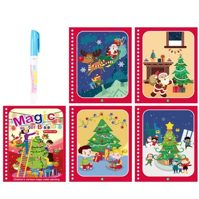 Magic Water Drawing & Coloring Book – Montessori Learning Toy for Kids 2–4 Years