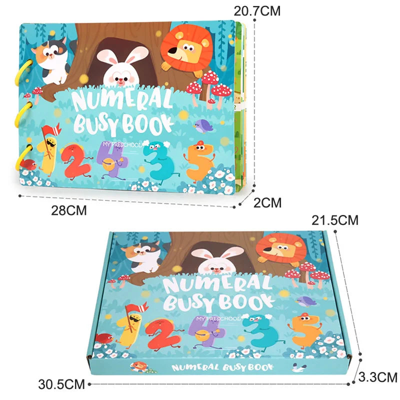 Montessori Baby Busy Book – My First Quiet Learning & Matching Toy for Toddlers