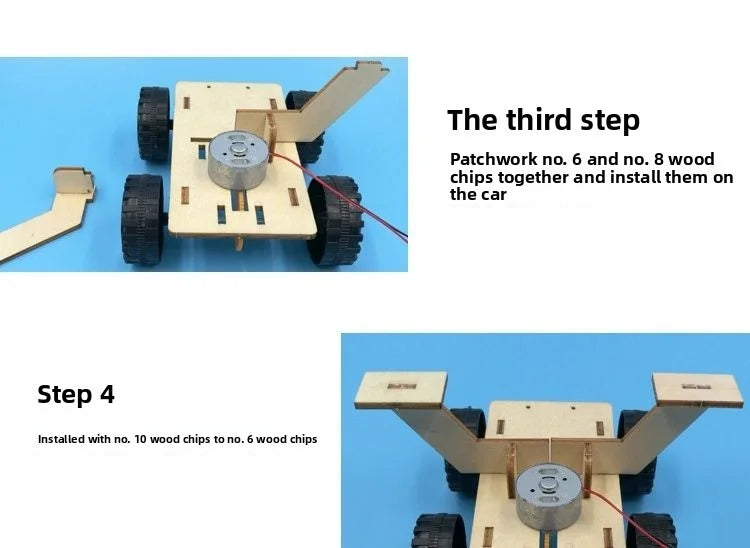 DIY Solar Lunar Exploration Car 3D Wooden Science Kit