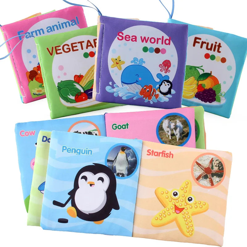 Baby Soft 3D Cloth Book – Animal Family Montessori Learning Toy