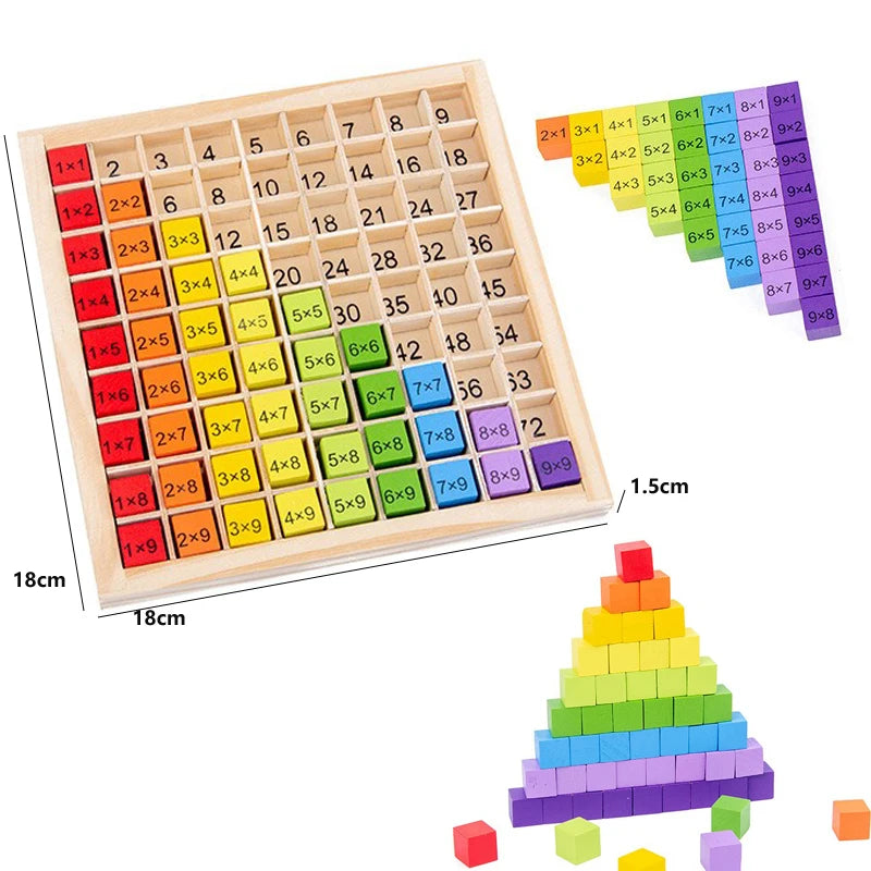 Montessori Wooden 99 Multiplication Board
