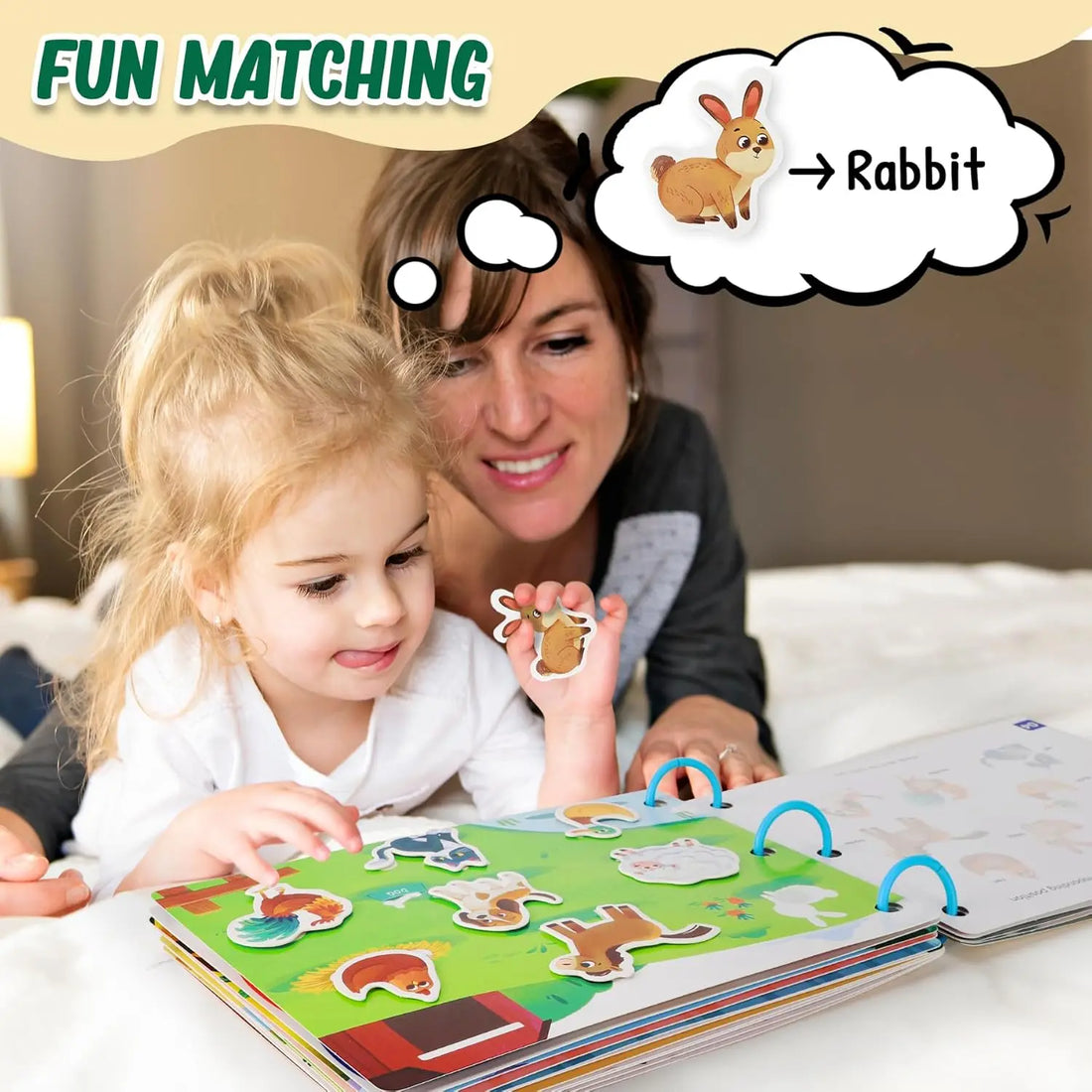 Montessori Baby Busy Book – My First Quiet Learning & Matching Toy for Toddlers