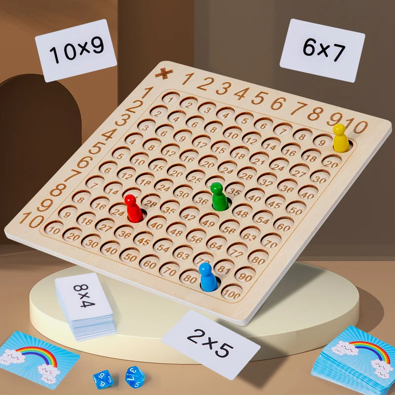 Montessori Wooden 99 Multiplication Board