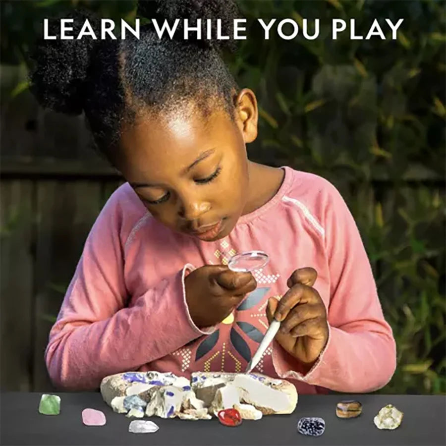 Gemstone Dig & Discover Kit – Kids Crystal Mining Educational Toy