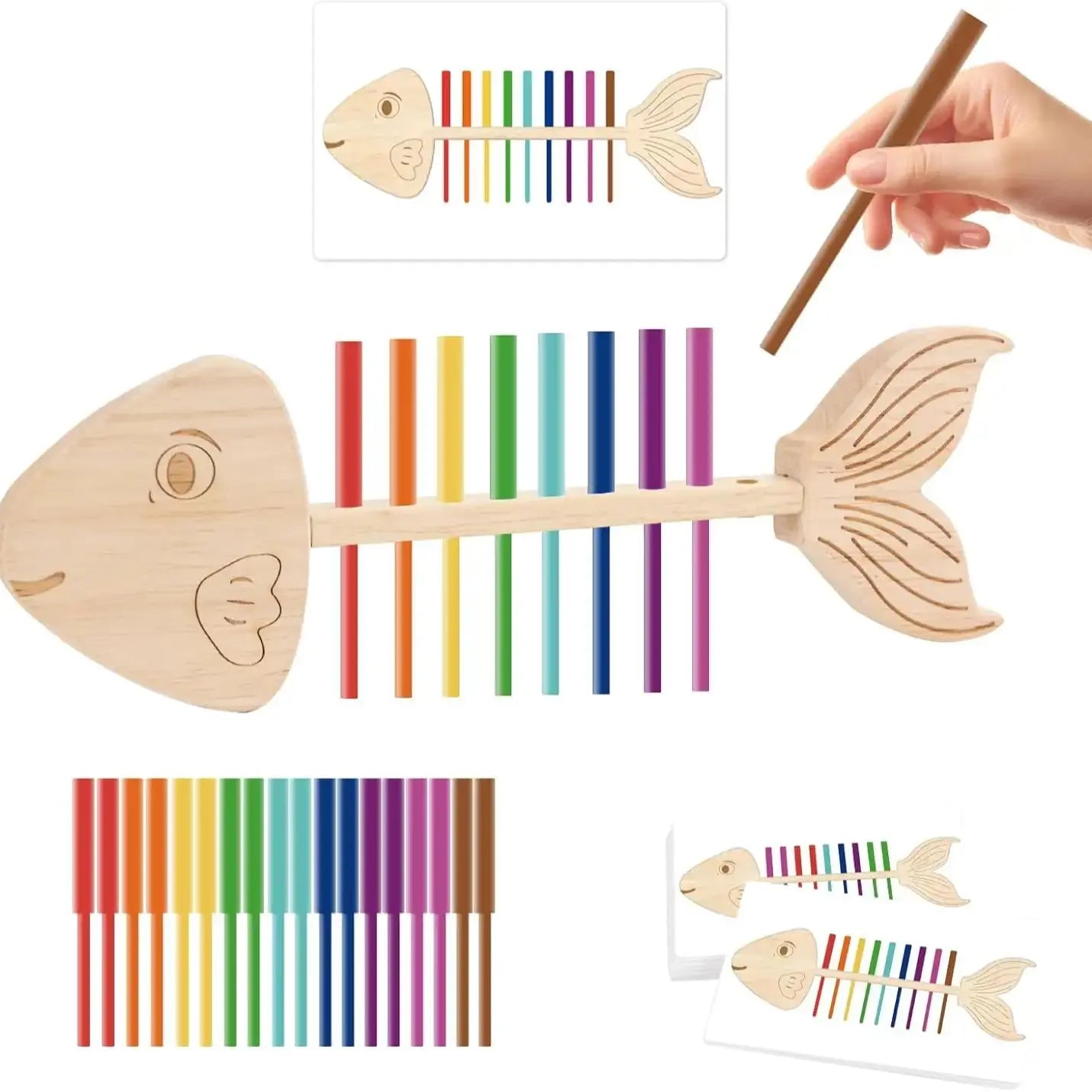 Montessori Fish Bone Matching Puzzle