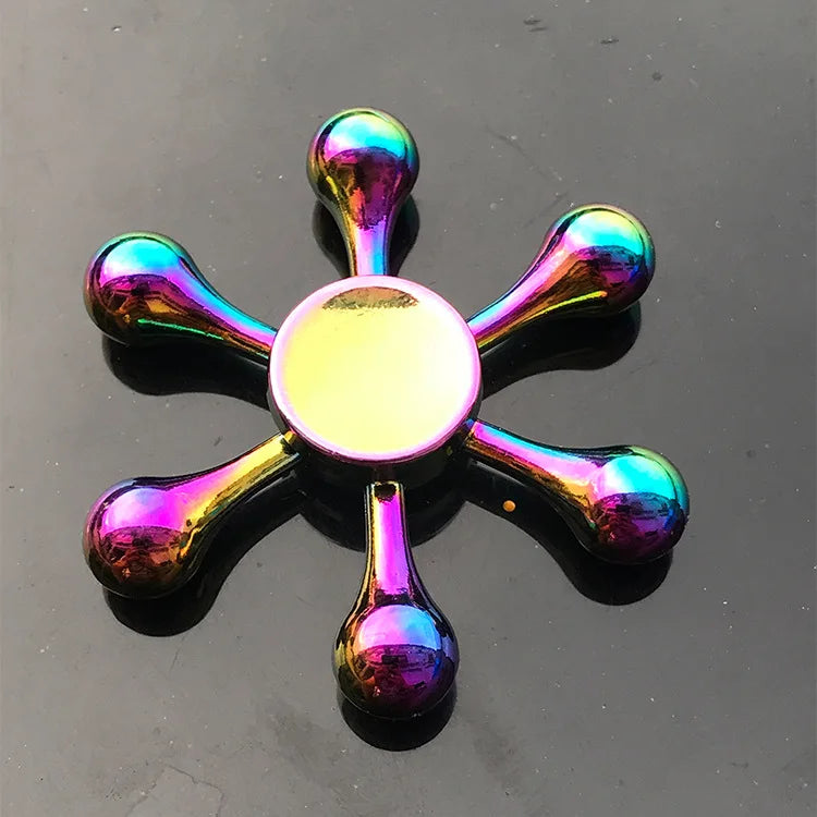 Metal Rainbow Fidget Spinner with R188 Mute Bearing