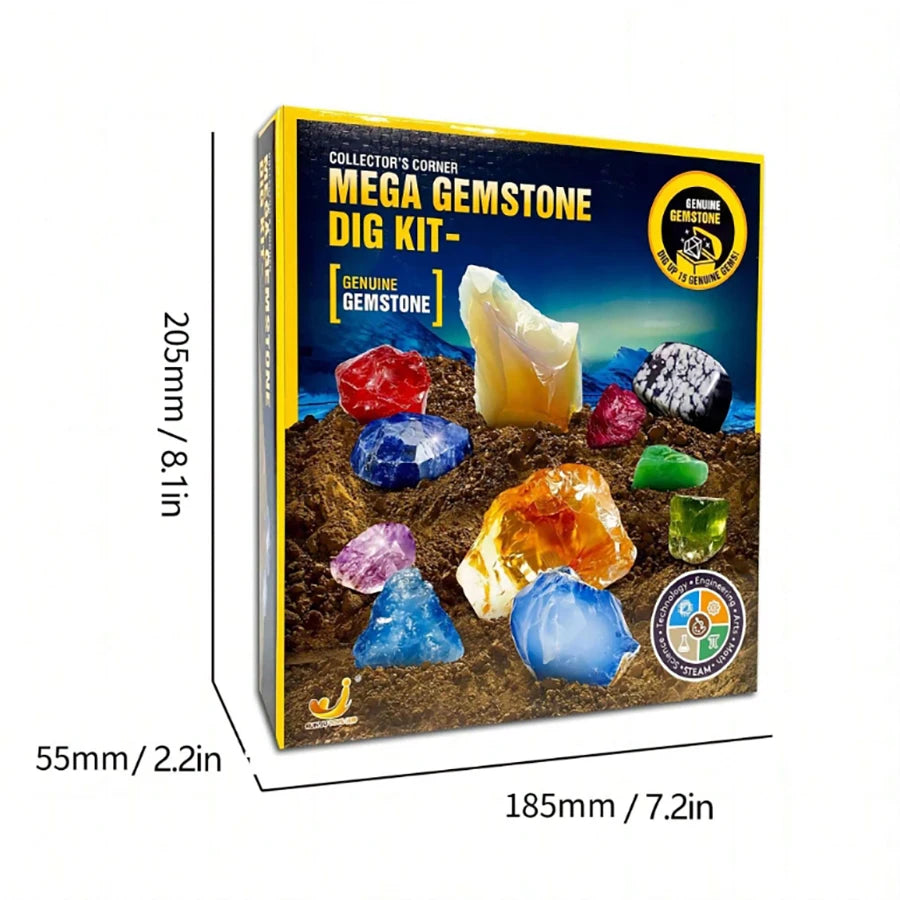 Gemstone Dig & Discover Kit – Kids Crystal Mining Educational Toy