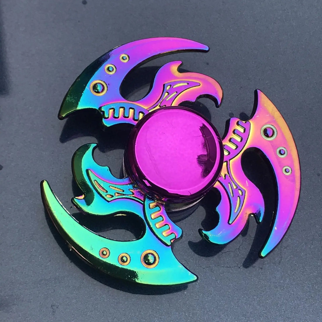 Metal Rainbow Fidget Spinner with R188 Mute Bearing
