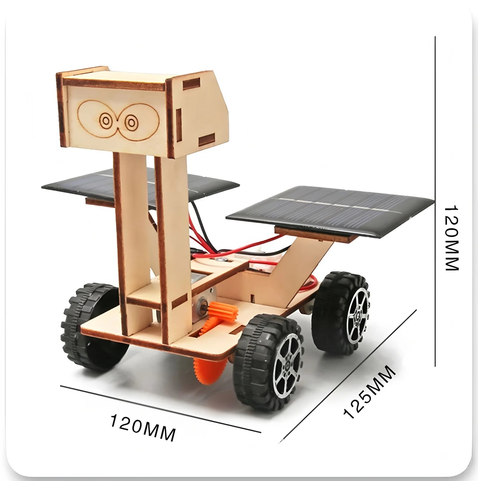 DIY Solar Lunar Exploration Car 3D Wooden Science Kit