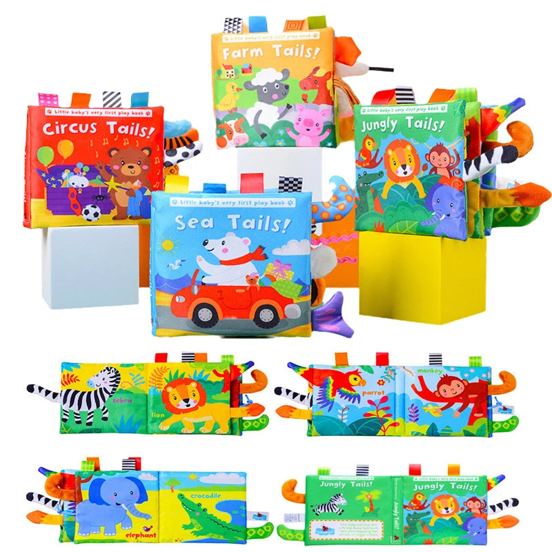 3D Visual Tail Cloth Book for Babies – Interactive Learning Toy