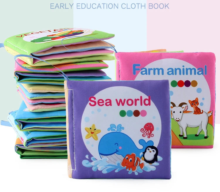 Baby Soft 3D Cloth Book – Animal Family Montessori Learning Toy