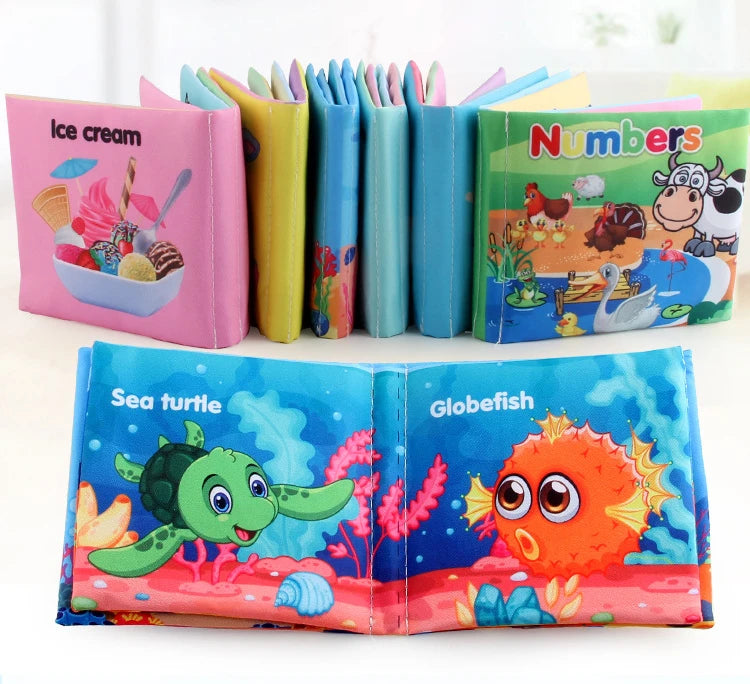 Baby Soft 3D Cloth Book – Animal Family Montessori Learning Toy