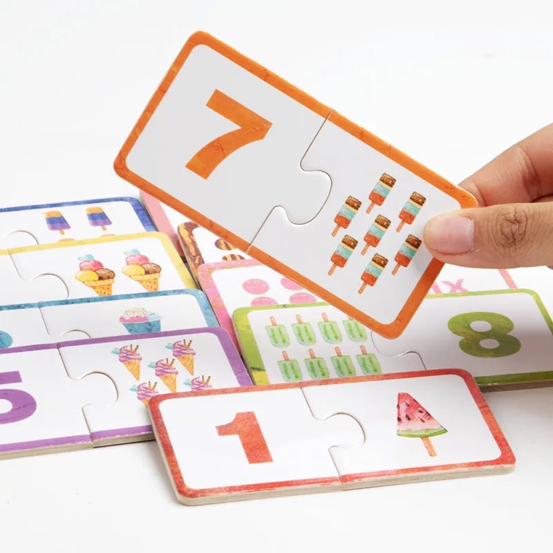 Montessori Wooden Number Matching Puzzle