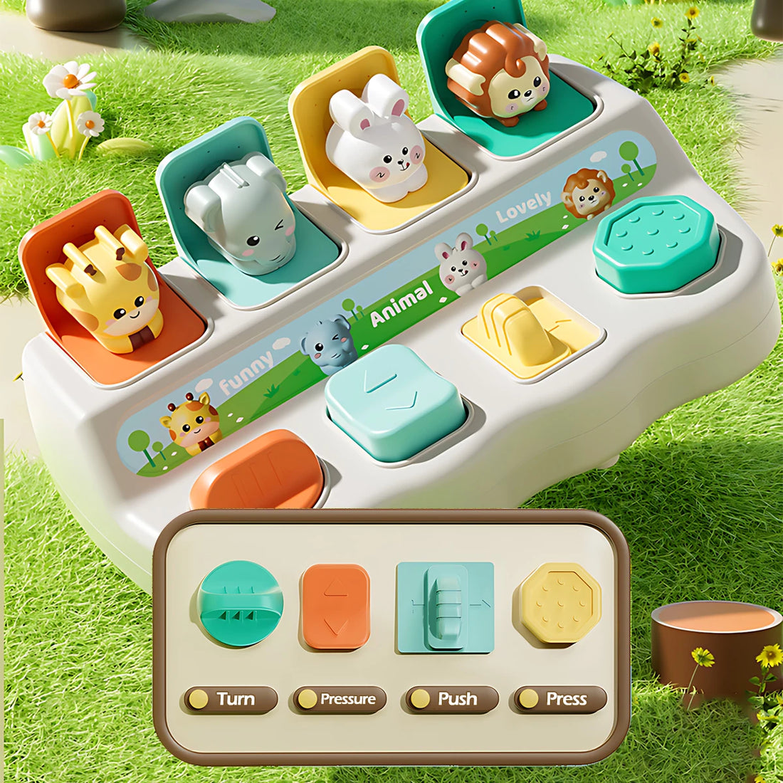 Montessori Pop-Up Animal Toy Box – Logic & Motor Skill Learning Toy