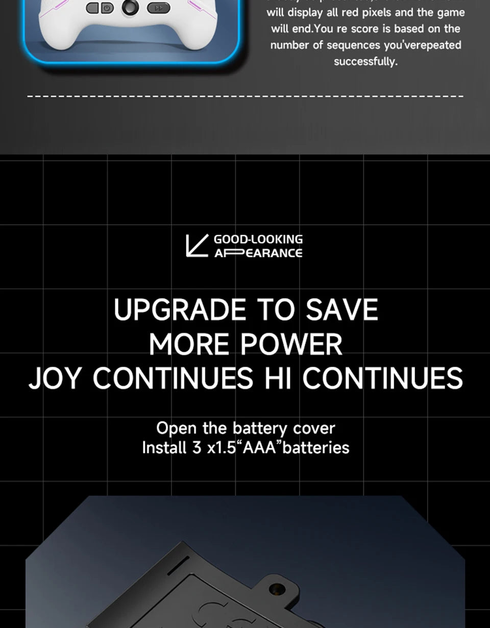 Electronic Light-Up Pop Game Console