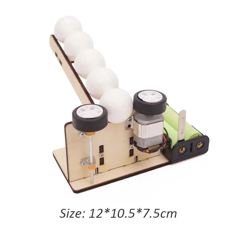 DIY Wooden Pitching Machine STEM Science Kit for Kids