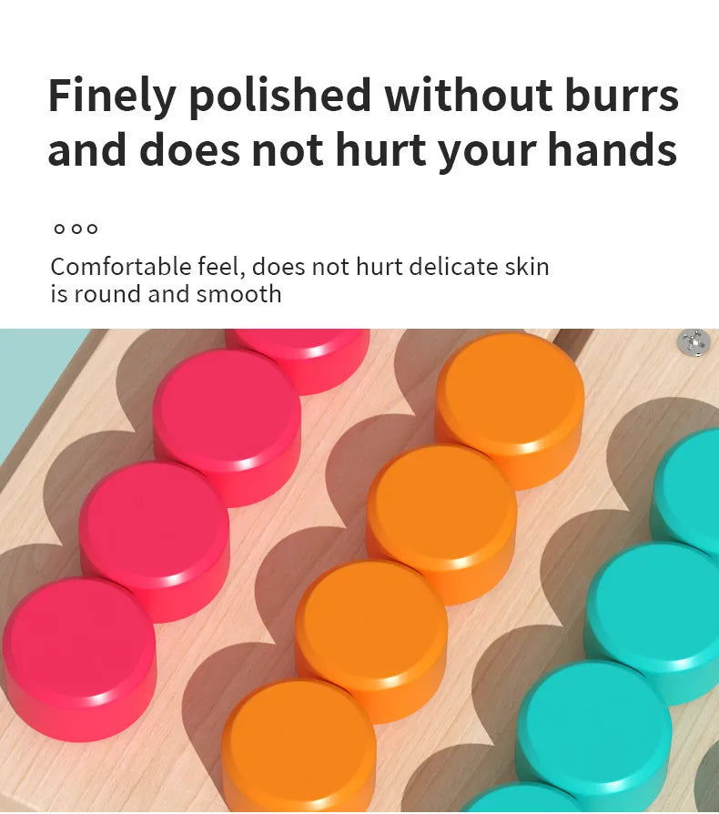 Montessori Wooden Color & Shape Matching Board