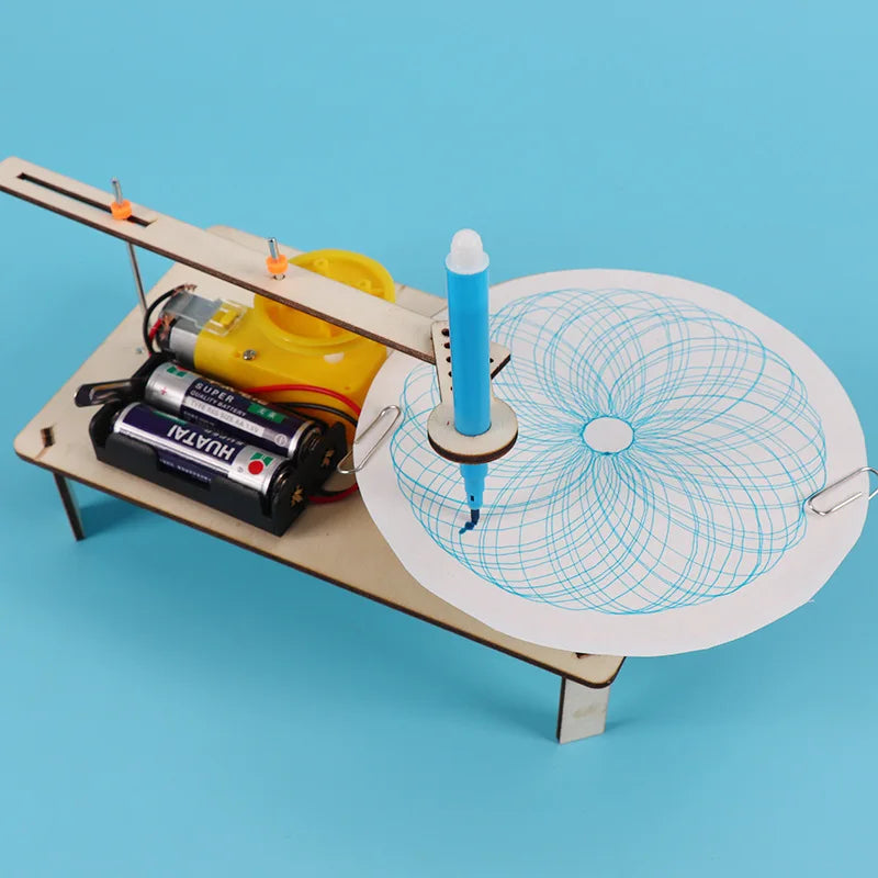 DIY Wooden Electric Plotter Drawing Robot STEM Kit