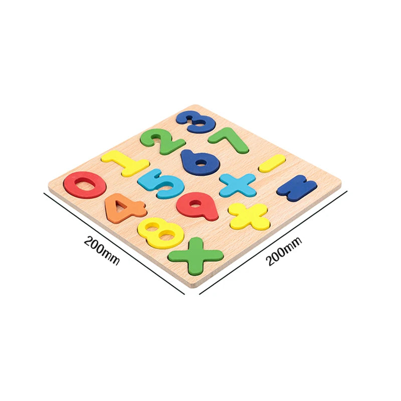 Montessori Wooden Alphabet & Number Puzzle