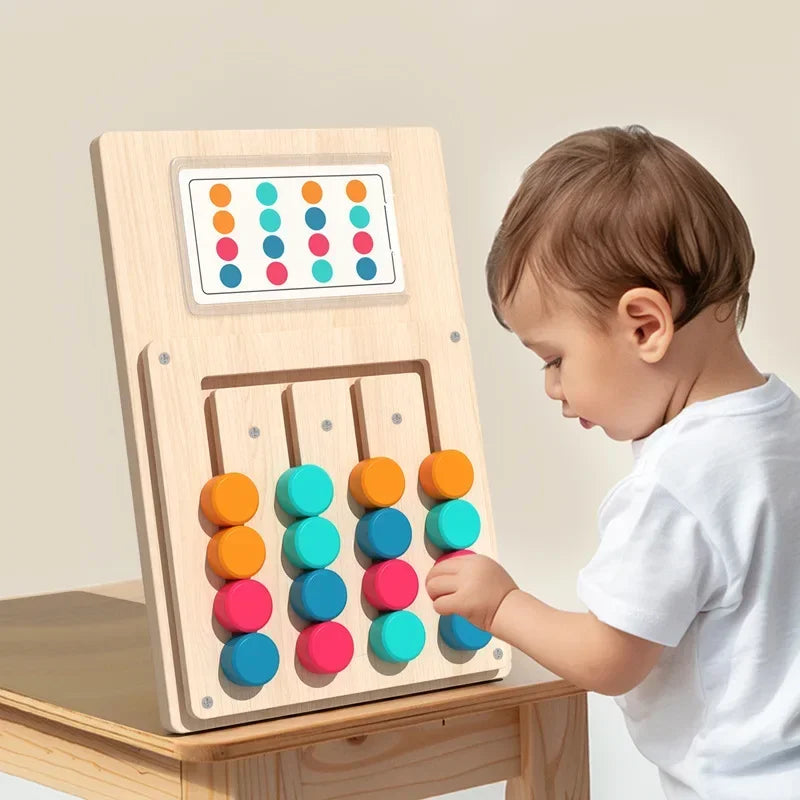 Montessori Wooden Color & Shape Matching Board