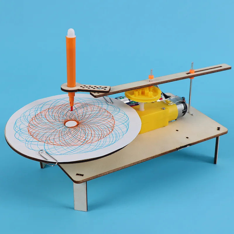 DIY Wooden Electric Plotter Drawing Robot STEM Kit