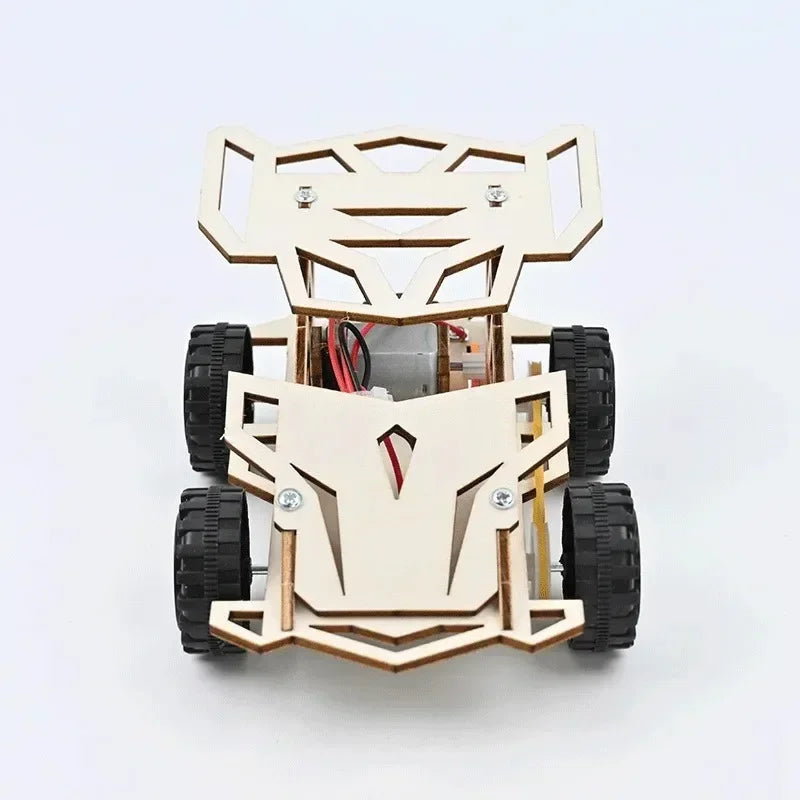 DIY Wooden Remote Control Car 4WD STEM Educational Kit
