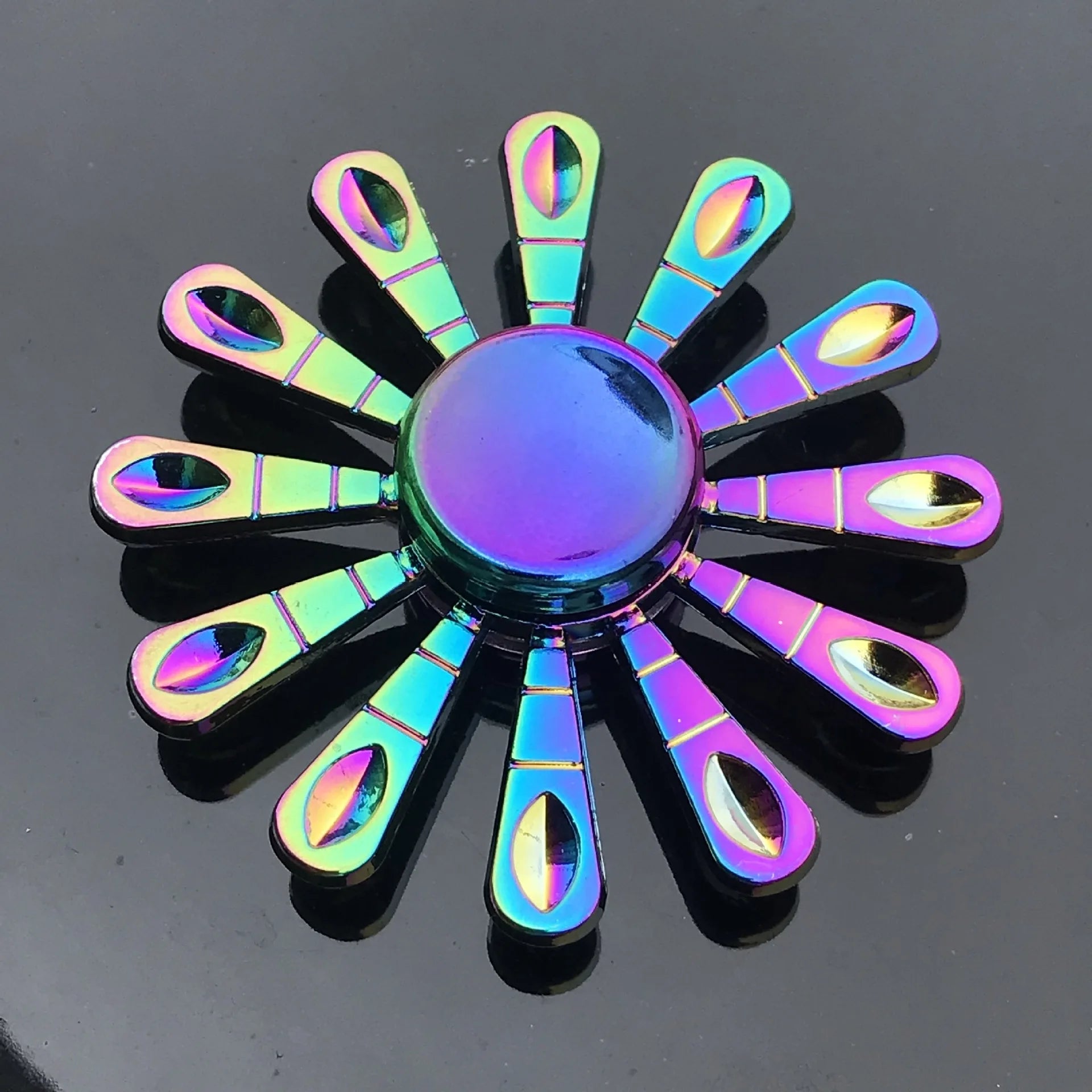 Metal Rainbow Fidget Spinner with R188 Mute Bearing