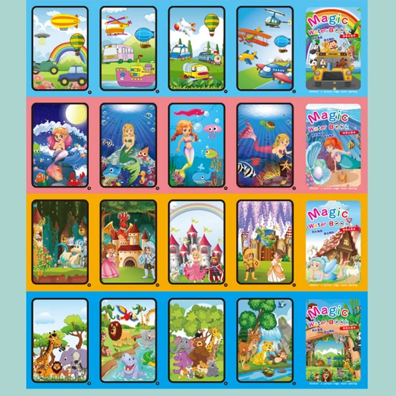Magic Water Drawing Book – Reusable Montessori Coloring & Learning Toy for Kids