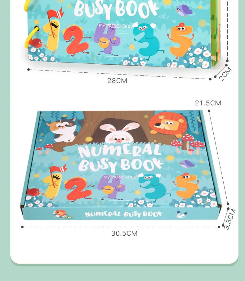 Montessori Baby Busy Book – My First Quiet Learning & Matching Toy for Toddlers