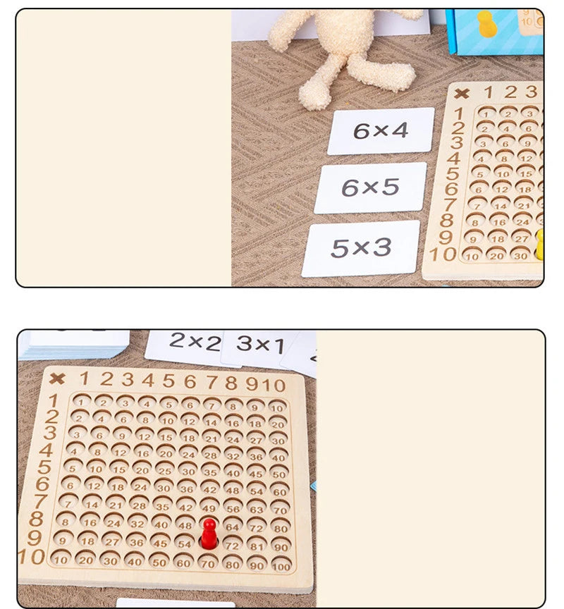 Montessori Wooden 99 Multiplication Board