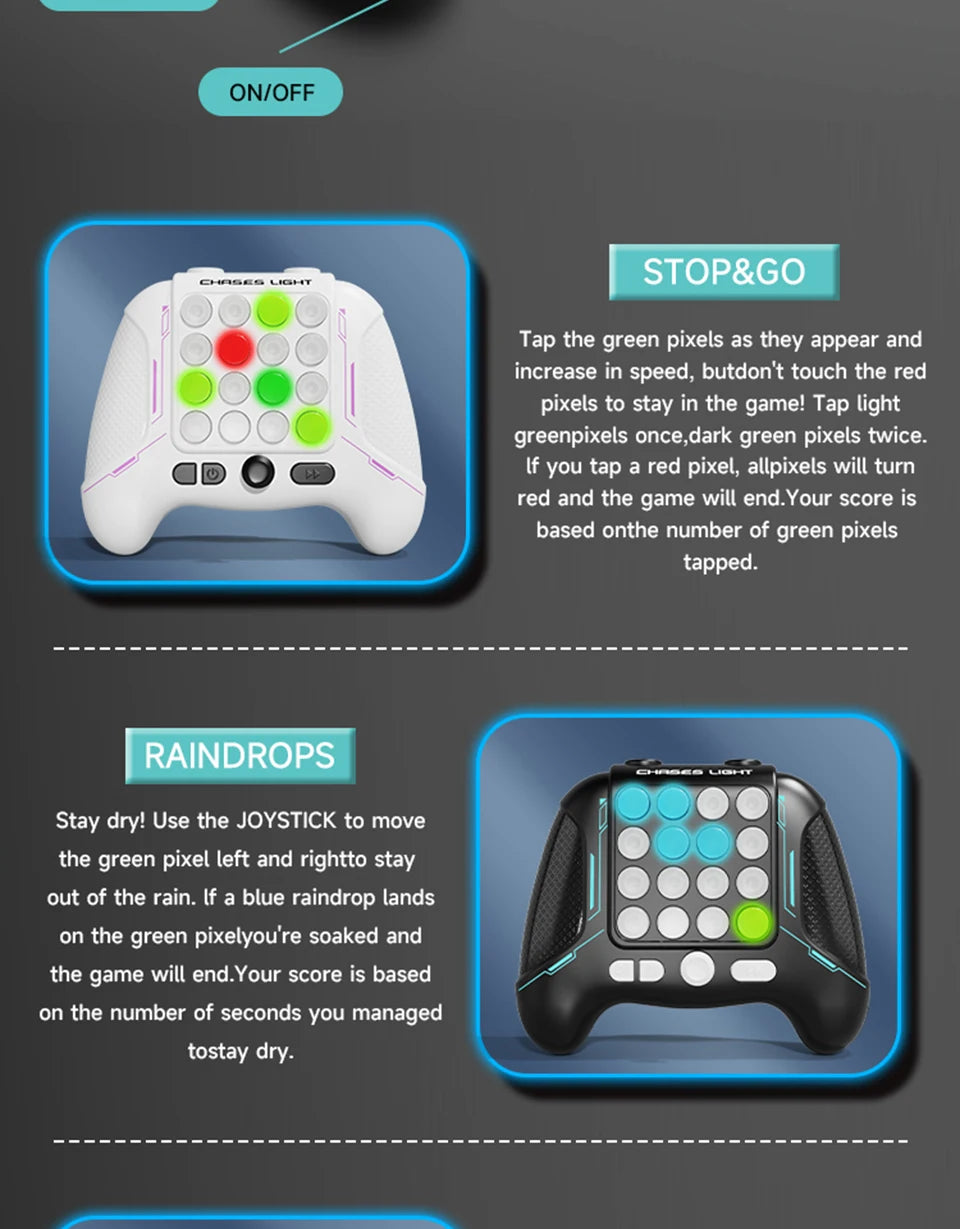 Electronic Light-Up Pop Game Console