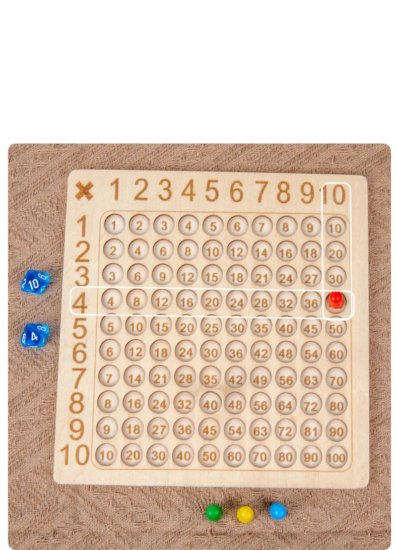 Montessori Wooden 99 Multiplication Board