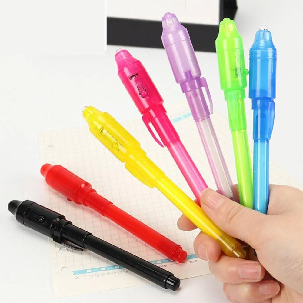 2-in-1 Luminous UV Light Invisible Ink Pens