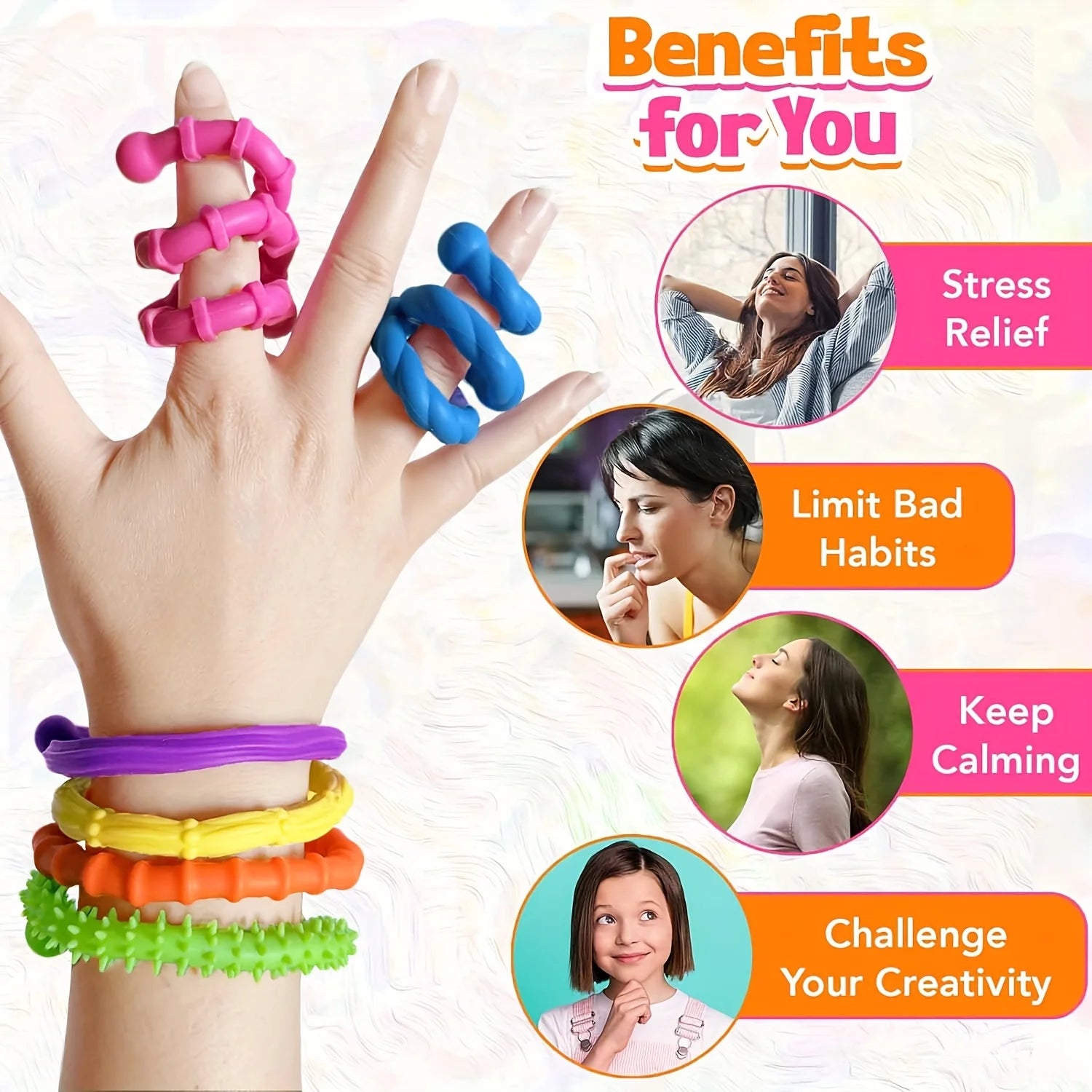 Fidget Sensory Sticks – Calming Anxiety Relief Toys for Kids & Students