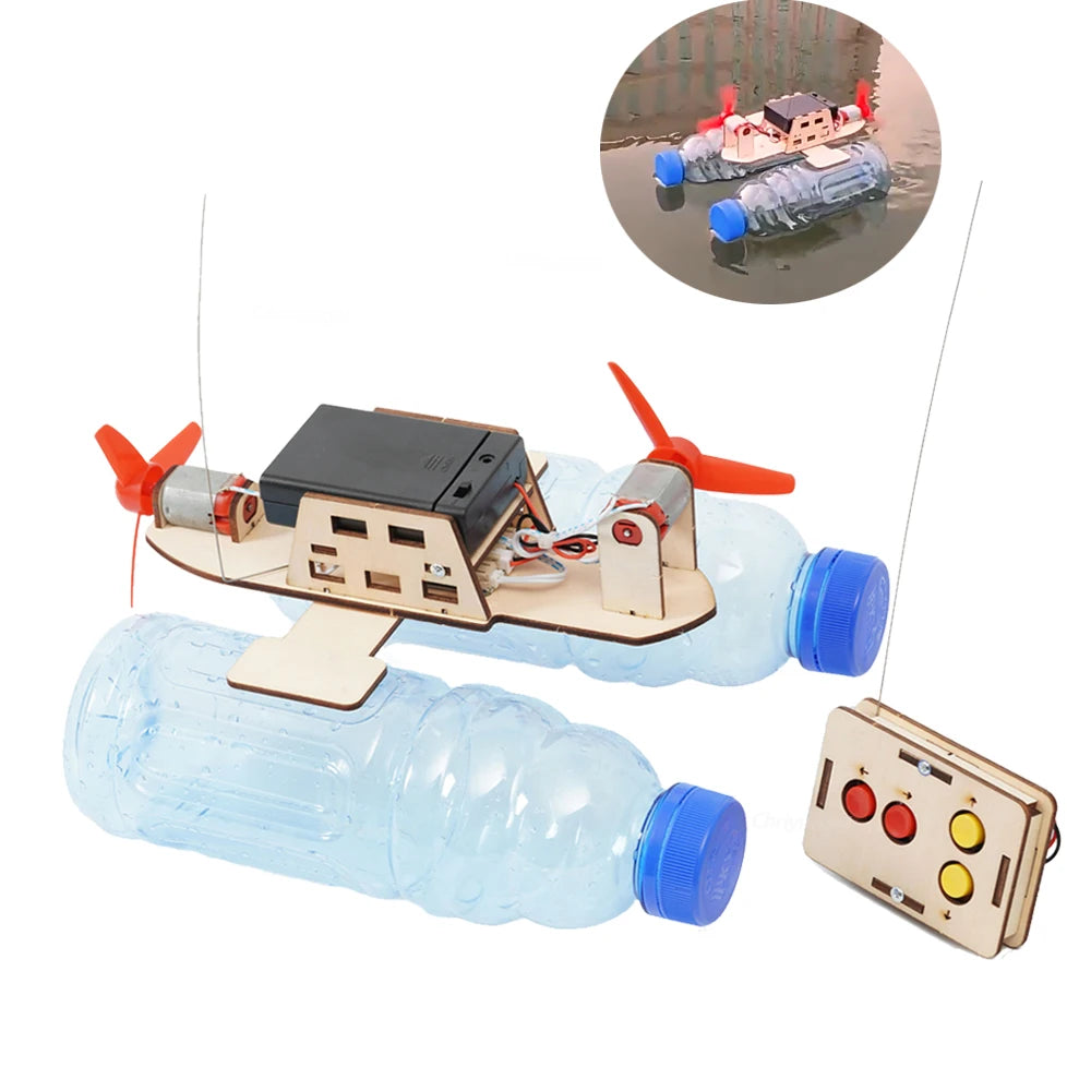 DIY Remote Control Wind Ship Model – Wooden STEM Boat Kit