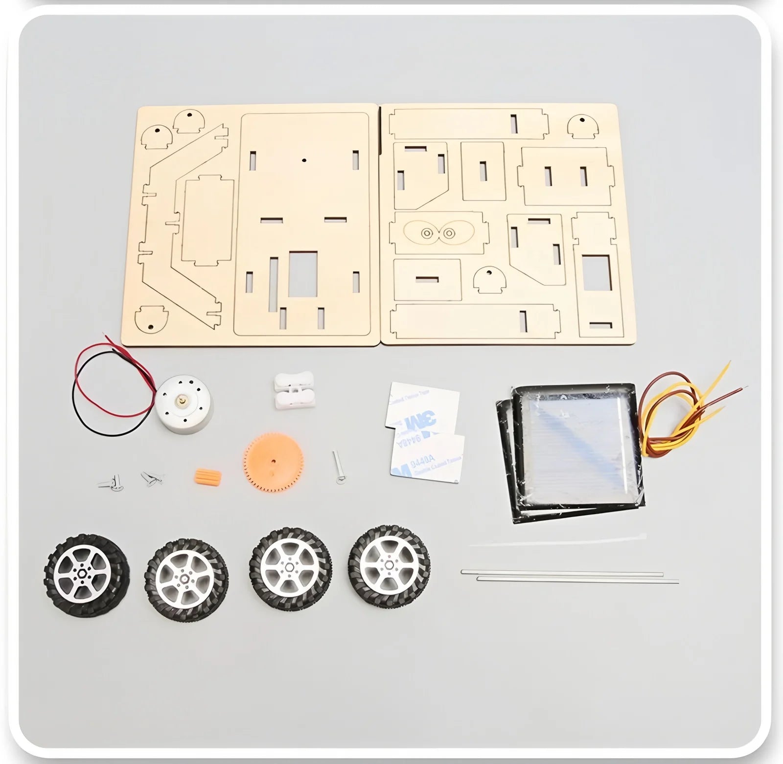 DIY Solar Lunar Exploration Car 3D Wooden Science Kit