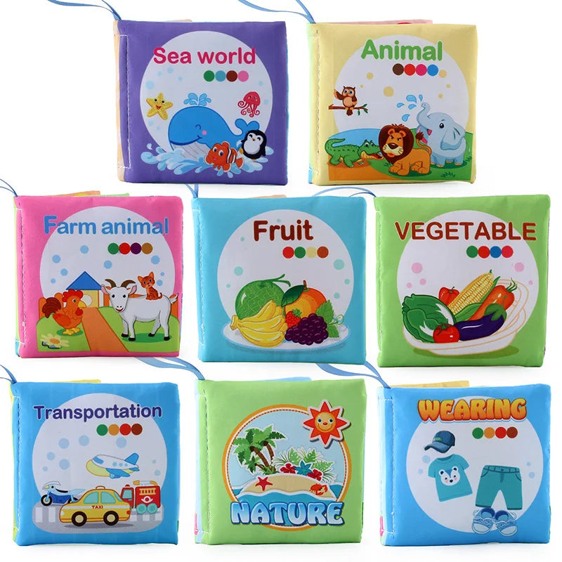 Baby Soft 3D Cloth Book – Animal Family Montessori Learning Toy