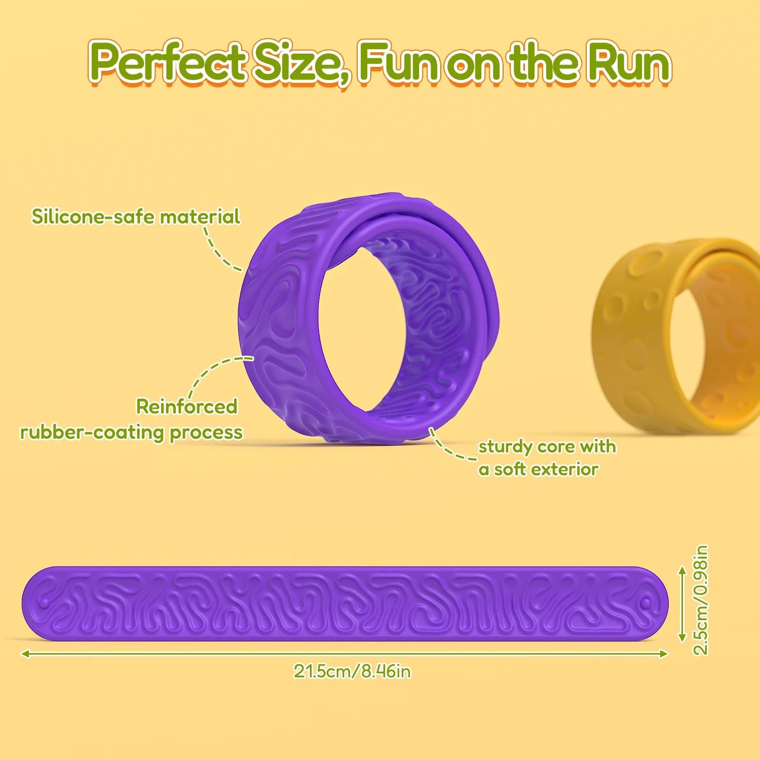 6pcs Silicone Sensory Fidget Slap Bracelets – Calming Toys for Kids with Autism